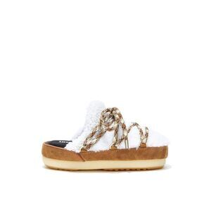 MOON BOOT Cuffed Shearling Mule Men BROWN Sandals